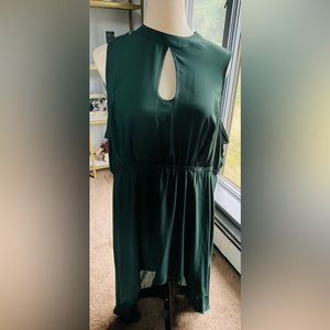 Dark green high low tunic - new with tags